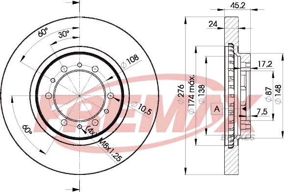 FREMAX BD-8716 - Bremžu diski www.autospares.lv