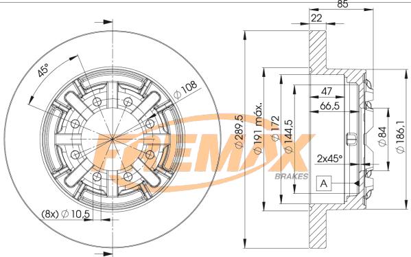 FREMAX BD-8773 - Bremžu diski www.autospares.lv