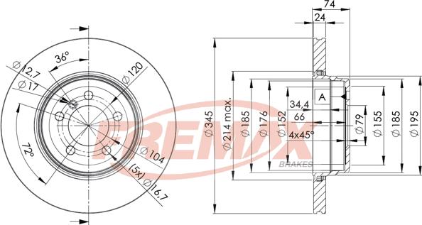 FREMAX BD-3409 - Bremžu diski www.autospares.lv