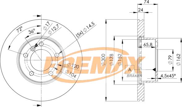 FREMAX BD-3405 - Bremžu diski autospares.lv