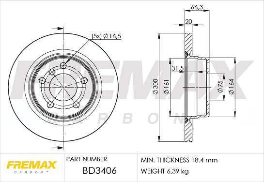 FREMAX BD-3406 - Bremžu diski autospares.lv