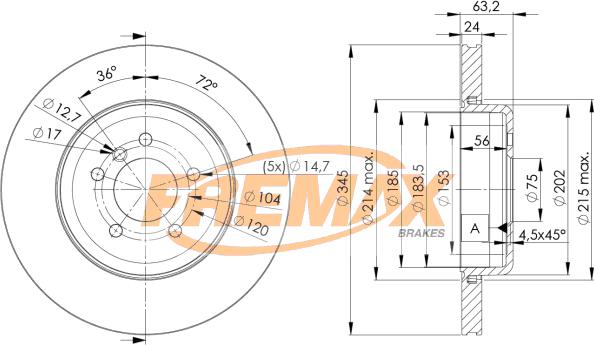 FREMAX BD-3403 - Bremžu diski www.autospares.lv