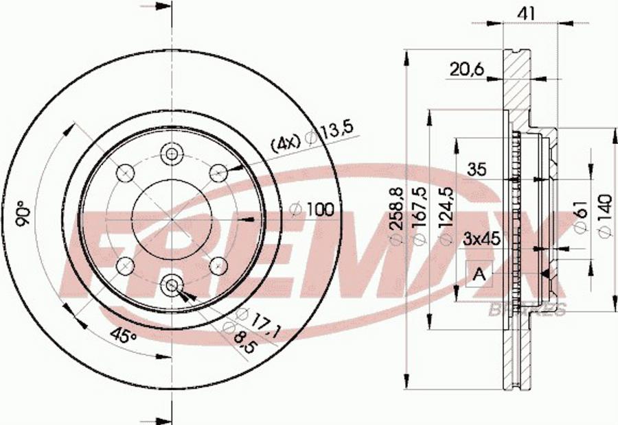 FREMAX BD-3550e - Bremžu diski www.autospares.lv