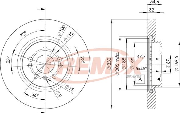 FREMAX BD-3507 - Bremžu diski autospares.lv