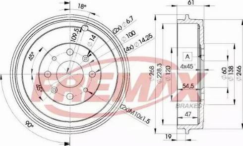 FREMAX BD-3043 - Bremžu trumulis www.autospares.lv