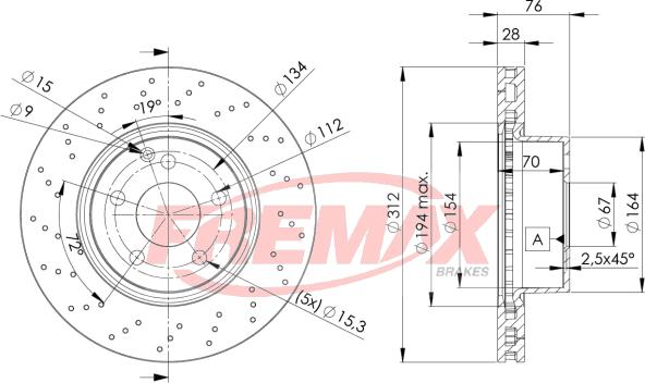 FREMAX BD-3054 - Bremžu diski www.autospares.lv