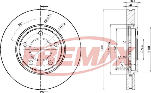 FREMAX BD-3002 - Bremžu diski autospares.lv