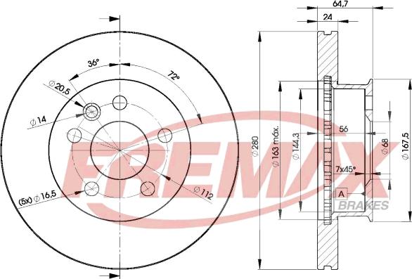 FREMAX BD-3014 - Bremžu diski www.autospares.lv