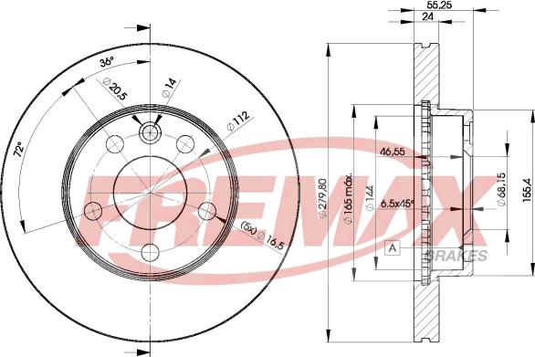 FREMAX BD-3015 - Bremžu diski www.autospares.lv