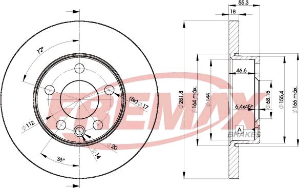 FREMAX BD-3018 - Тормозной диск www.autospares.lv