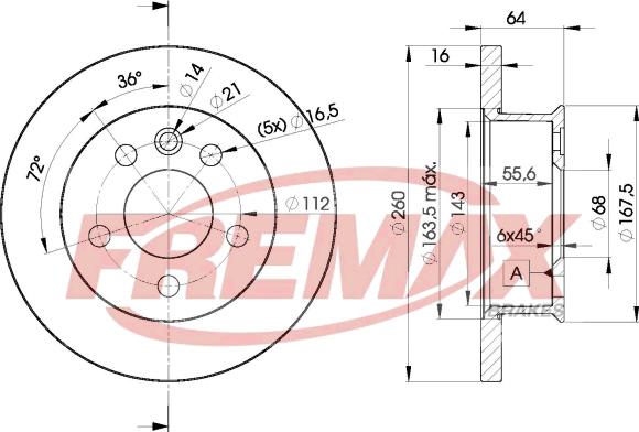 FREMAX BD-3013 - Bremžu diski www.autospares.lv