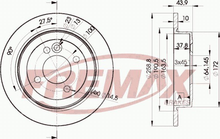 FREMAX BD-3070 - Bremžu diski www.autospares.lv