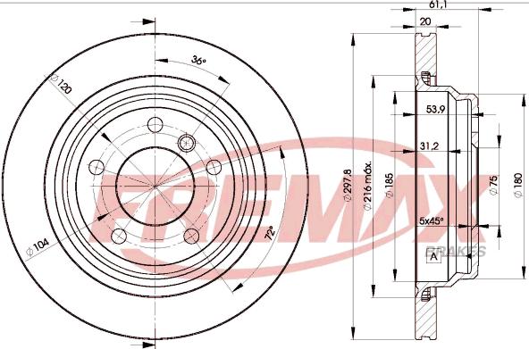 FREMAX BD-3153 - Bremžu diski autospares.lv