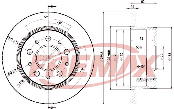 FREMAX BD-3806 - Тормозной диск www.autospares.lv