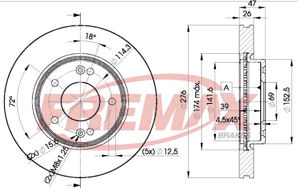 FREMAX BD-3290 - Bremžu diski www.autospares.lv