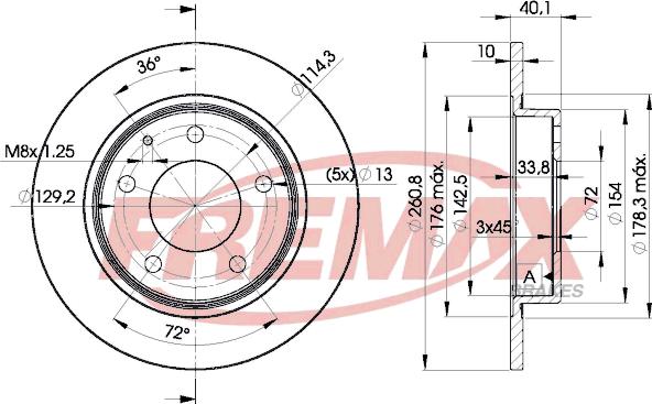 FREMAX BD-3259 - Bremžu diski www.autospares.lv