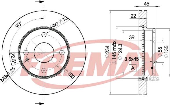 FREMAX BD-3255 - Bremžu diski www.autospares.lv