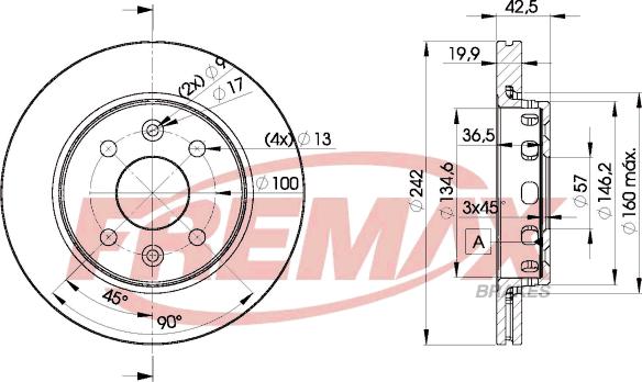 FREMAX BD-3253 - Bremžu diski www.autospares.lv