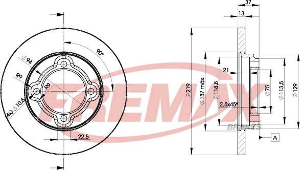 FREMAX BD-3252 - Bremžu diski www.autospares.lv