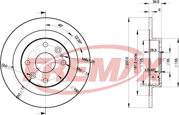 FREMAX BD-3257 - Bremžu diski www.autospares.lv