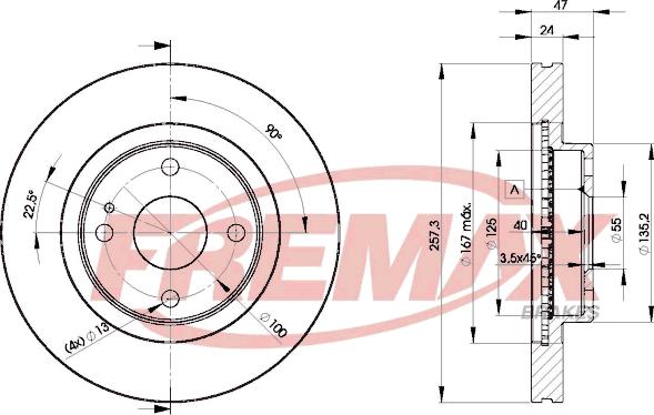 FREMAX BD-3266 - Bremžu diski www.autospares.lv