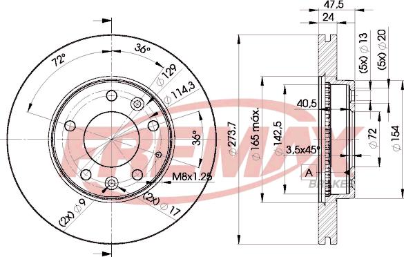 FREMAX BD-3267 - Bremžu diski www.autospares.lv