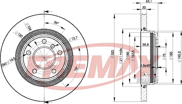 FREMAX BD-3215 - Bremžu diski www.autospares.lv