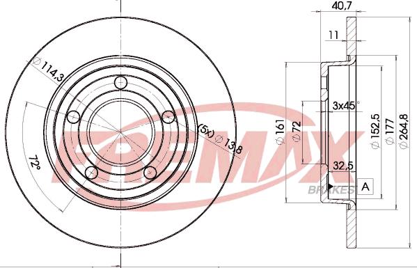 FREMAX BD-3275 - Brake Disc www.autospares.lv