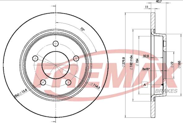 FREMAX BD-3276 - Bremžu diski www.autospares.lv