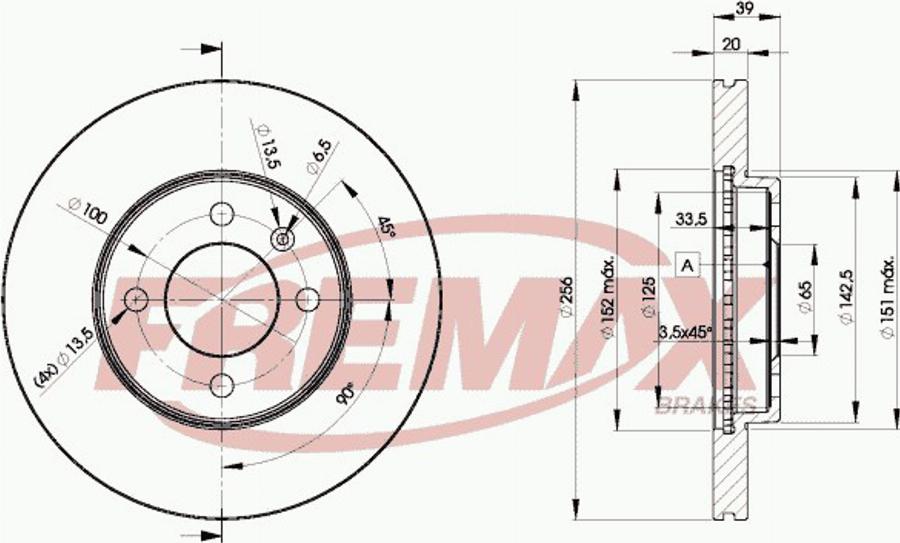 FREMAX BD-3790e - Bremžu diski www.autospares.lv