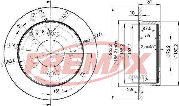 FREMAX BD-2905 - Bremžu diski www.autospares.lv