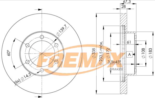 FREMAX BD-2918 - Bremžu diski www.autospares.lv