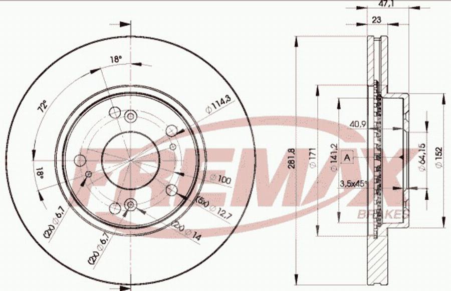 FREMAX BD-2936 - Bremžu diski www.autospares.lv