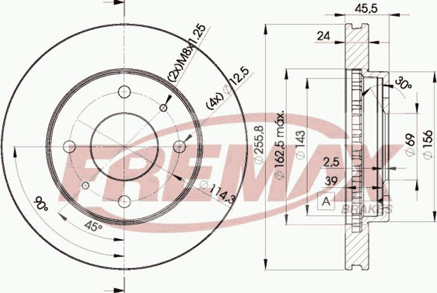 FREMAX BD2926 - Bremžu diski www.autospares.lv