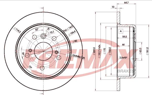 FREMAX BD-2443 - Bremžu diski www.autospares.lv