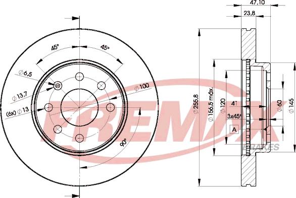 FREMAX BD-2559 - Bremžu diski www.autospares.lv