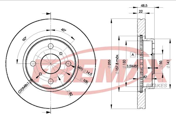 FREMAX BD-2550 - Bremžu diski www.autospares.lv