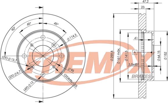 FREMAX BD-2584 - Bremžu diski www.autospares.lv