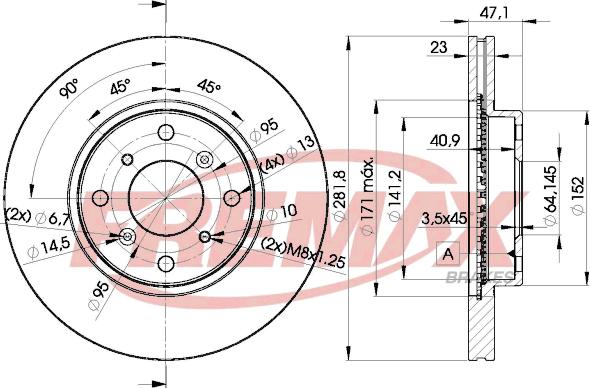 FREMAX BD-2585 - Bremžu diski www.autospares.lv