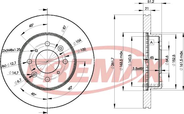 FREMAX BD-2581 - Bremžu diski www.autospares.lv