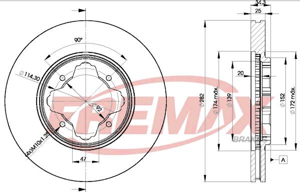 FREMAX BD-2582 - Bremžu diski autospares.lv