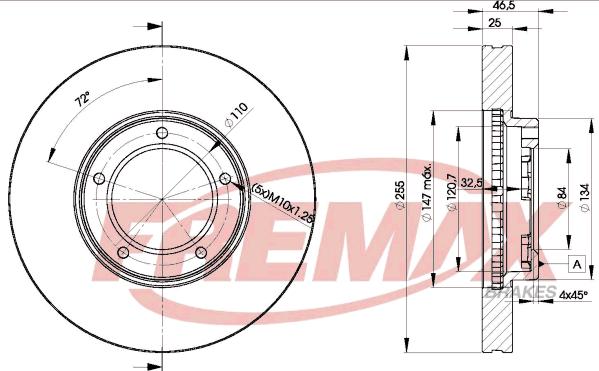 FREMAX BD-2609 - Bremžu diski www.autospares.lv