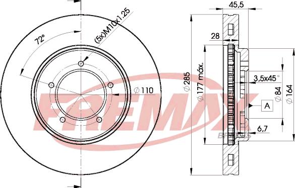 FREMAX BD-2610 - Bremžu diski www.autospares.lv