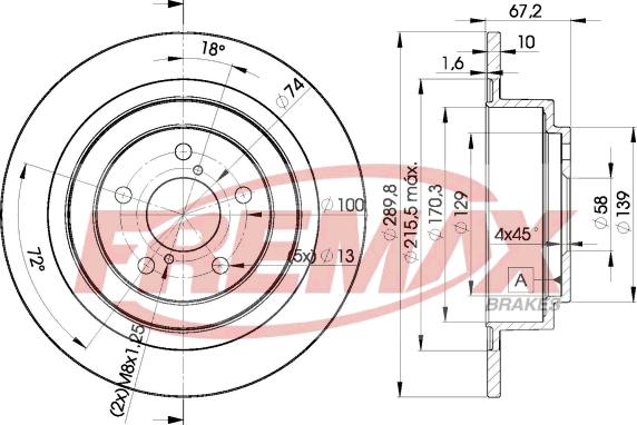 FREMAX BD-2670 - Bremžu diski www.autospares.lv