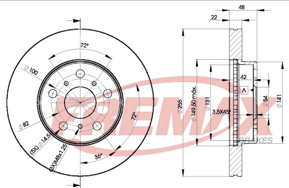 FREMAX BD-2090 - Bremžu diski www.autospares.lv