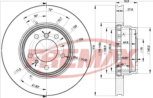 FREMAX BD-2093 - Bremžu diski www.autospares.lv