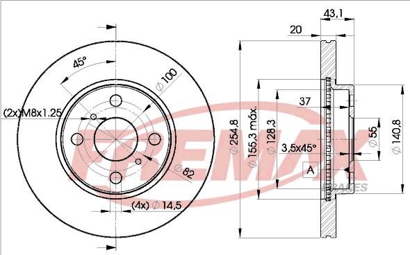 FREMAX BD-2040 - Bremžu diski www.autospares.lv