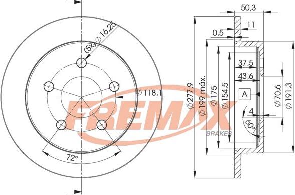 FREMAX BD-2058 - Тормозной диск www.autospares.lv