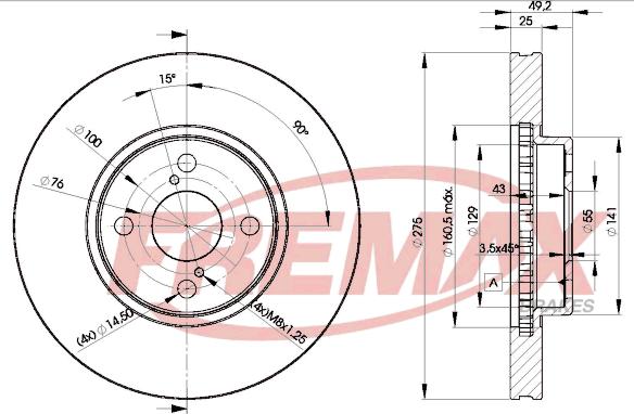 FREMAX BD-2080 - Bremžu diski www.autospares.lv