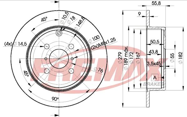 FREMAX BD-2081 - Bremžu diski autospares.lv